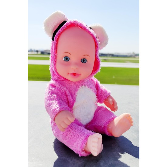 Global Toys Pembe Renk Koala Kostümlü İngilizce Konuşan Et Bebek