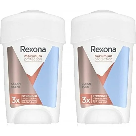 Rexona Maximum Protection Cream Clean Scent 96 Saat 45 Ml X 2 Adet