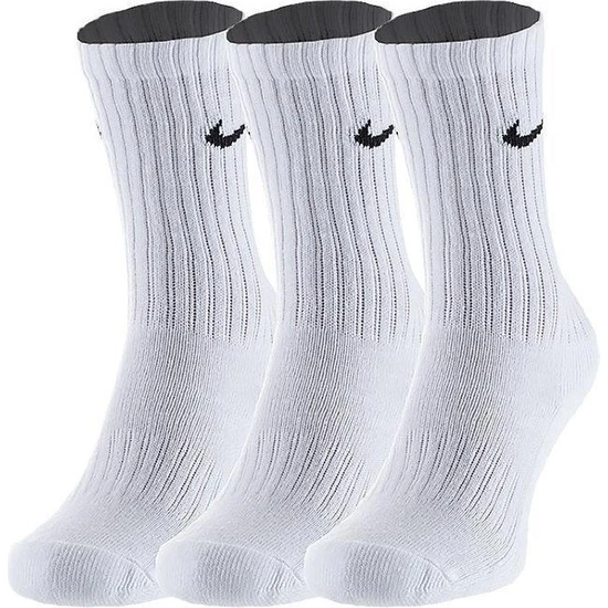 Nike Cush CREW3P Value Beyaz Çorap SX4508-101
