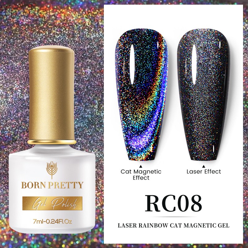 Born Pretty Pro Laser Raınbow Cat Magnetıc Gel 7ml (Kedi Gözü Mayetik Kalıcı Oje