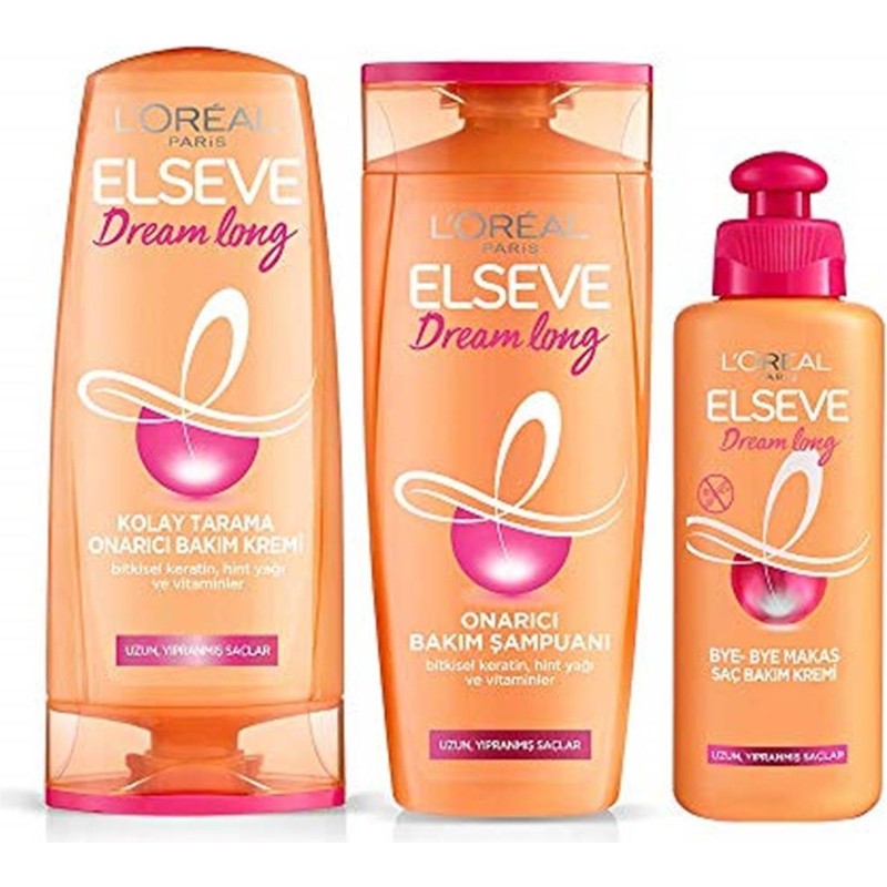 L'Oréal Paris Elseve Dream Long Saç Bakim 3'lü Set Saç Kremi