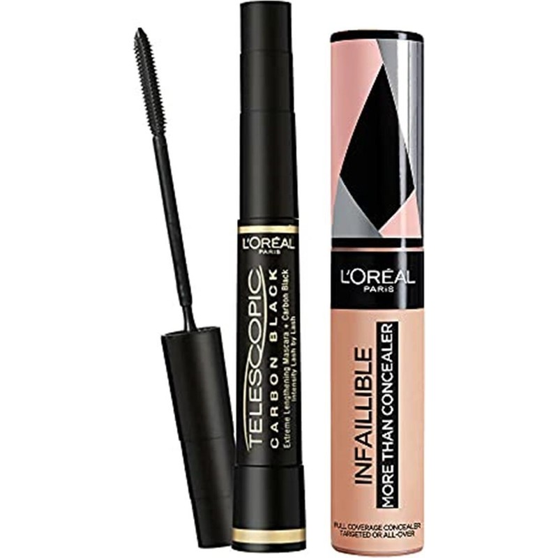 L'Oréal Professionnel Telescopic Carbon Black Maskara & Infaillible Tüm Yüze Uygulanabilir Kapatıcı 327 Cashmere