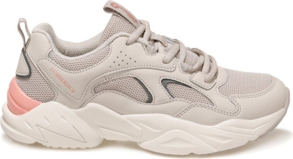 Lumberjack Dakota Bej Kadın Sneaker Spor Ayakkabı V3 Düz Taban P-U Malzeme ile Rahat Kullanım görsel 4