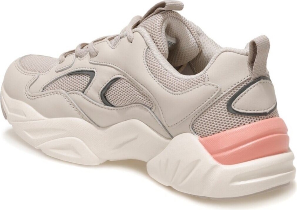 Lumberjack Dakota Bej Kadın Sneaker Spor Ayakkabı V3 Düz Taban P-U Malzeme ile Rahat Kullanım görsel 5