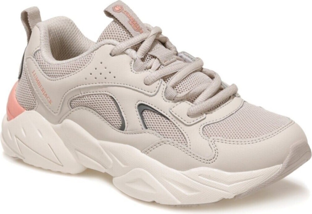 Lumberjack Dakota Bej Kadın Sneaker Spor Ayakkabı V3 Düz Taban P-U Malzeme ile Rahat Kullanım görsel 2