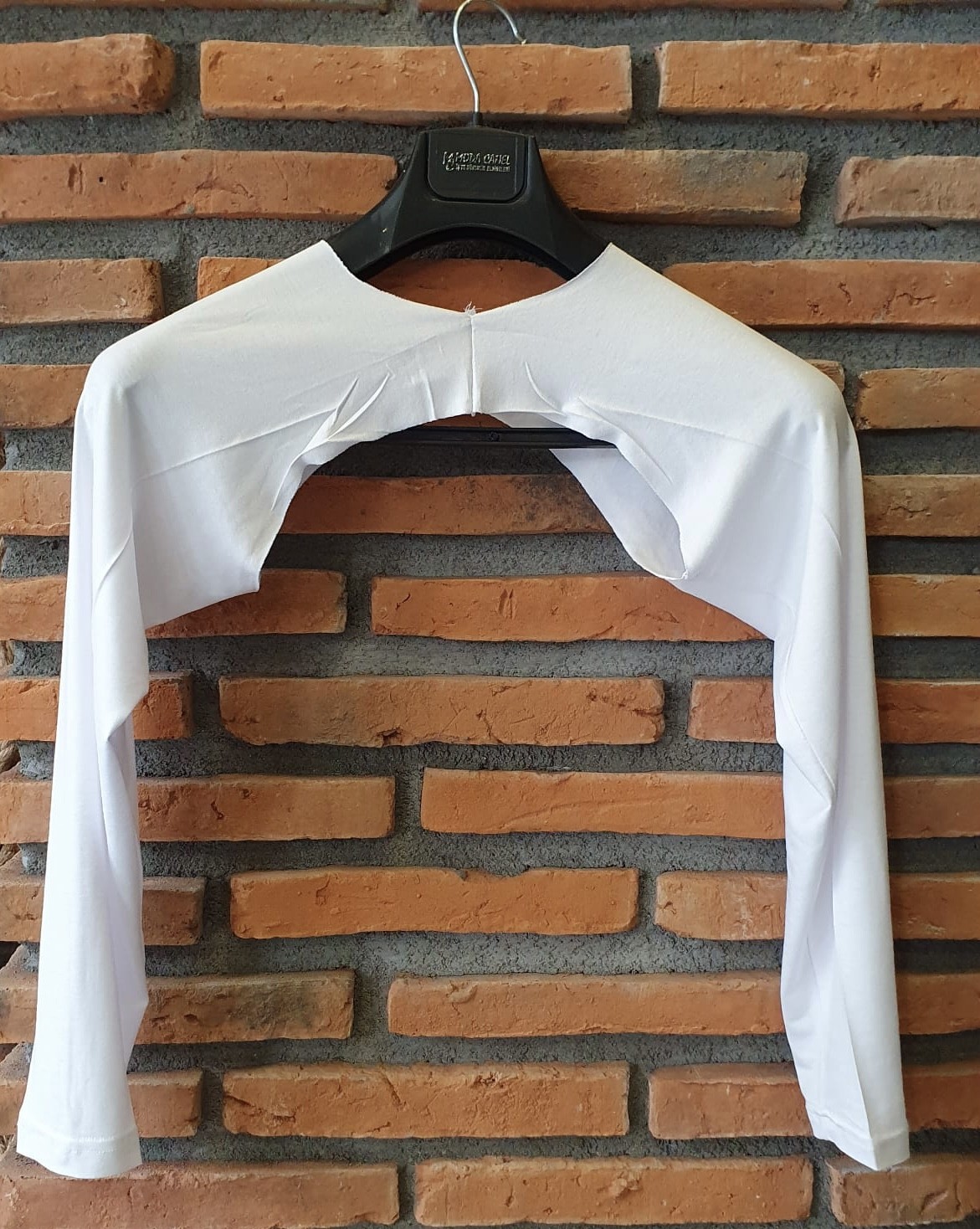 Moda Canel Kadın Tesettür Içe Giyilen Beyaz Uzun Kol Bolero MCBLR001