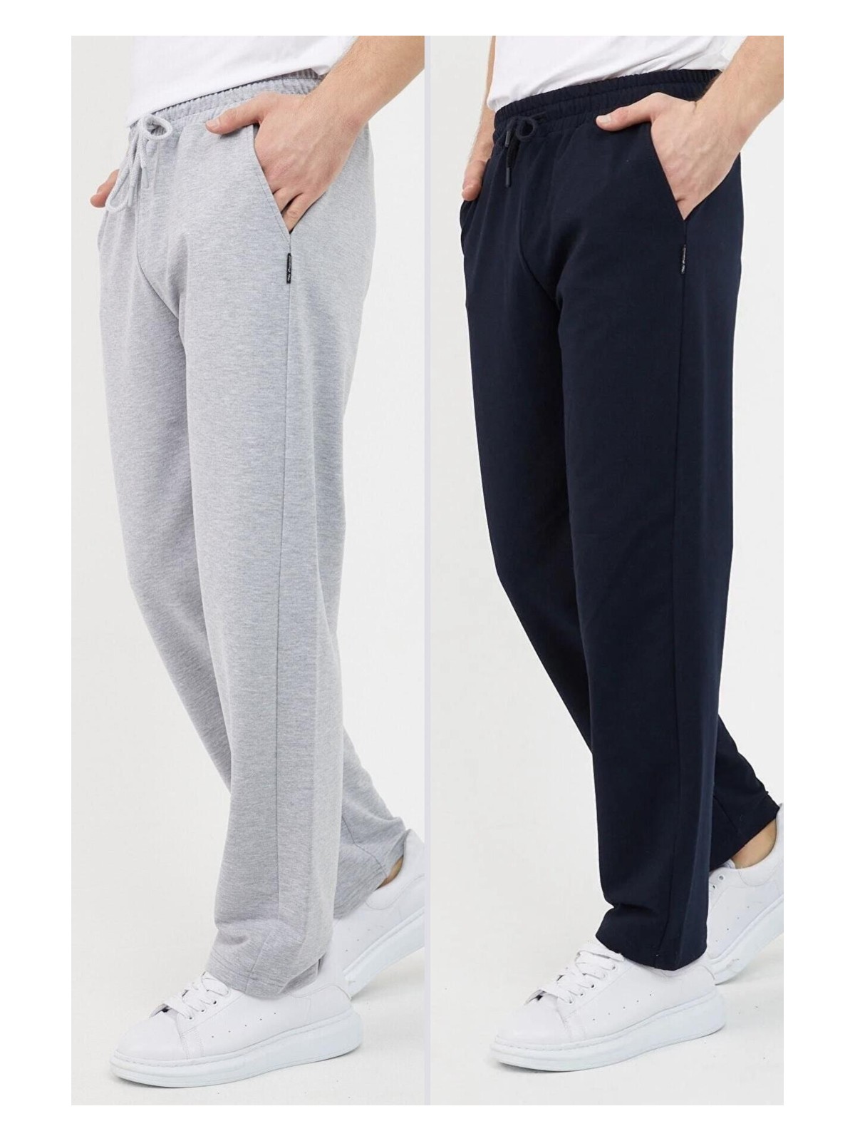 Mmetalic Gri Erkek Düz Paça Rahat Kesim Eşofman Altı - Görsel 9