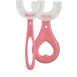Kewendashiye Çocuk U Şekli Diş Fırçası Silikon Fırça Kafası Manuel Diş Temizleme Aracı (Yurt Dışından)