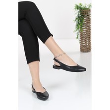 Preshley Kadın Misty Siyah Cilt Arkası Acık Sivri Burun Günlük Babet