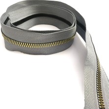 Çanta Fermuarı - Metal Diş - Gri -1 Adet