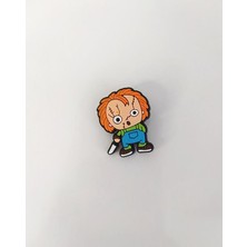 Hd Marketim 1 Adet Silikon Chucky Figür Tekli Terlik Süsü Aksesuar