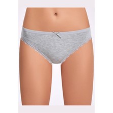 İlke Kadın Melanjlı Dantelli Bikini Külot 278 - 6 Adet