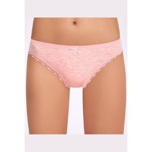 İlke Kadın Melanjlı Dantelli Bikini Külot 278 - 6 Adet