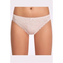 İlke Kadın Melanjlı Dantelli Bikini Külot 278 - 6 Adet