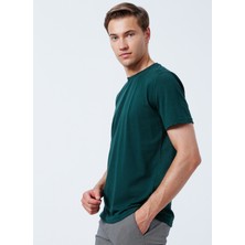 Süvari O Yaka Düz Haki Erkek T-Shirt TS1014000239