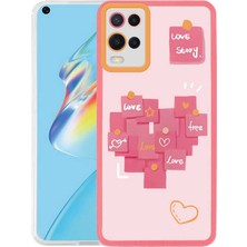 Kzy Oppo A16 Kapak Kamera Korumalı Love Story Desenli Ultra Ince Silikon Kılıf