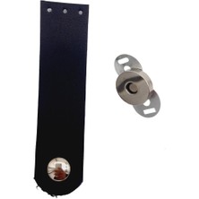 Angel Çanta Aksesuar Tek Kat Suni Deri Lacivert Gümüş Metalli Kapak