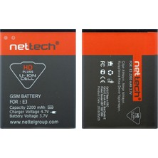 Nettech General Mobile E3 Uyumlu 1200 mAh Batarya