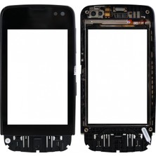 Teknonet Nokia N311 Uyumlu Dokunmatik Lens + Oca + Polarize + Çerçeve (Siyah) VR-9371