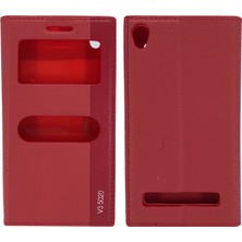 Nettech Vestel Venüs V3 5020 Uyumlu Kapaklı Kılıf Kırmızı