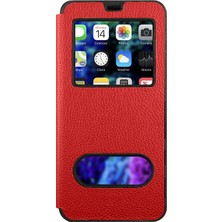 Nettech Oppo Reno 4 Lite Uyumlu Pencereli Kapaklı Kılıf