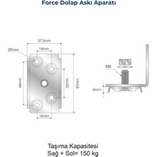 Anda Mesan Banyo Dolabı Askı Elemanı 1.5mm Force