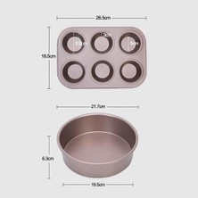 5 Adet Karbon Çelik Kek Kalıp Pan Muffin Çikolata Pizza Pişirme Tepsi Kalıp Ekmek Kek Tatlı Yapımı Kalıplar Mutfak Aksesuarları | Bakeware Setleri(Yurt Dışından)