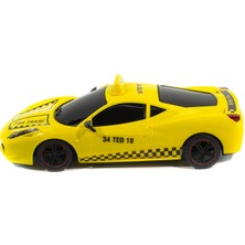 Mix Oyuncak 1:12 Ölçek Uzaktan Kumandalı Taksi Spor Arabası Işıklı Şarjlı