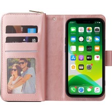 PLZ Shop iPhone13 Gül Altın  9 Kart Yuvası Kılıf (Yurt Dışından)