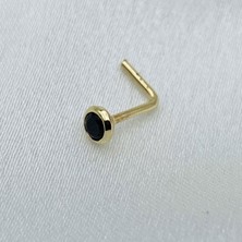 Gold Piedra Siyah Taşlı Altın Hızma