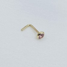 Gold Piedra Pembe Taşlı Altın Hızma