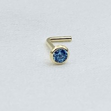 Gold Piedra Mavi Taşlı Altın Hızma