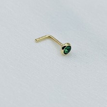 Gold Piedra Yeşil Taşlı Altın Hızma