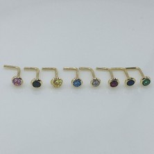 Gold Piedra Yeşil Taşlı Altın Hızma