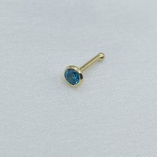 Gold Piedra Mavi Taşlı Altın Hızma