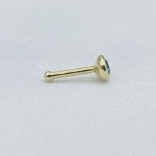 Gold Piedra Mavi Taşlı Altın Hızma