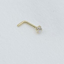 Gold Piedra Tırnaklı Tektaş Altın Hızma
