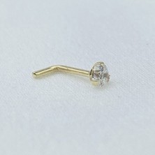 Gold Piedra Tırnaklı Tektaş Altın Hızma