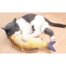 Strongart Kedi Oyuncağı Hareketli Şarjlı Peluş Balık