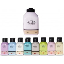 Artdeco Akrilik Boya Seti 8x75 ml Pastel Smoky Renkler + 500 ml Beyaz Su Bazlı Boya