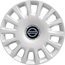 Whigor Nissan Micra 14 İnç Uyumlu Jant Kapağı Amblemli Gri 4'lü Takım
