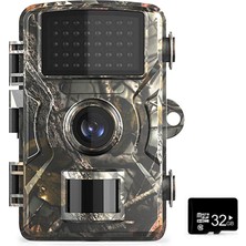 Kkmoon 32GB Tf Kart Hareketli Avcılık Kamerası - Gri (Yurt Dışından)
