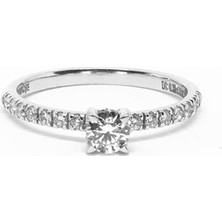 Altın Köşe 0.33 Ct. Pırlanta Tek Taş Yüzük