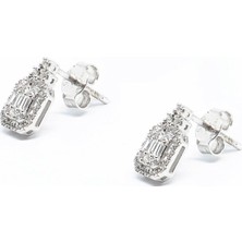Altın Köşe Pırlanta Baget Küpe 0.11 Ct