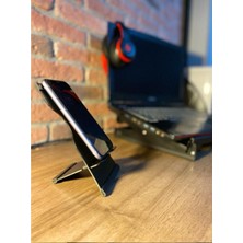 Hediye Marketi17 2'li Set - 5 Kademeli Çelik Notebook Laptop Yükseltici Altlık & Telefon Tablet Tutucu Stand