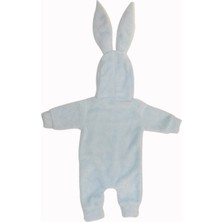 Mama's Kido Tavşan Tulum Wellsoft Peluş Kumaş - Mavi - Kido3011