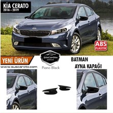 Şüscar Oto Kia Cerato Sinyalli 2016-2019 Batman Yarasa Ayna Kapağı Piano Black Abs Plastik