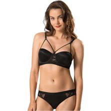 Le Jardin Siyah Renk Destekli Sütyen Takım