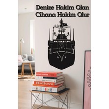 Hellove Denizci Tablo Fırkateyn + Denize Hakim Olan Cihana Hakim Olur Barbaros Hayrettin Paşa Sözü