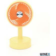 Winex Mini Taşınabilir Portatif Fan 3 Kademeli Vantilatör Sarı